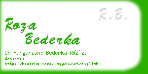 roza bederka business card